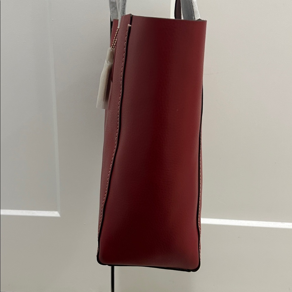 Coach (NWT) Derby Tote in Red/Oxblood - Picture 7 of 16